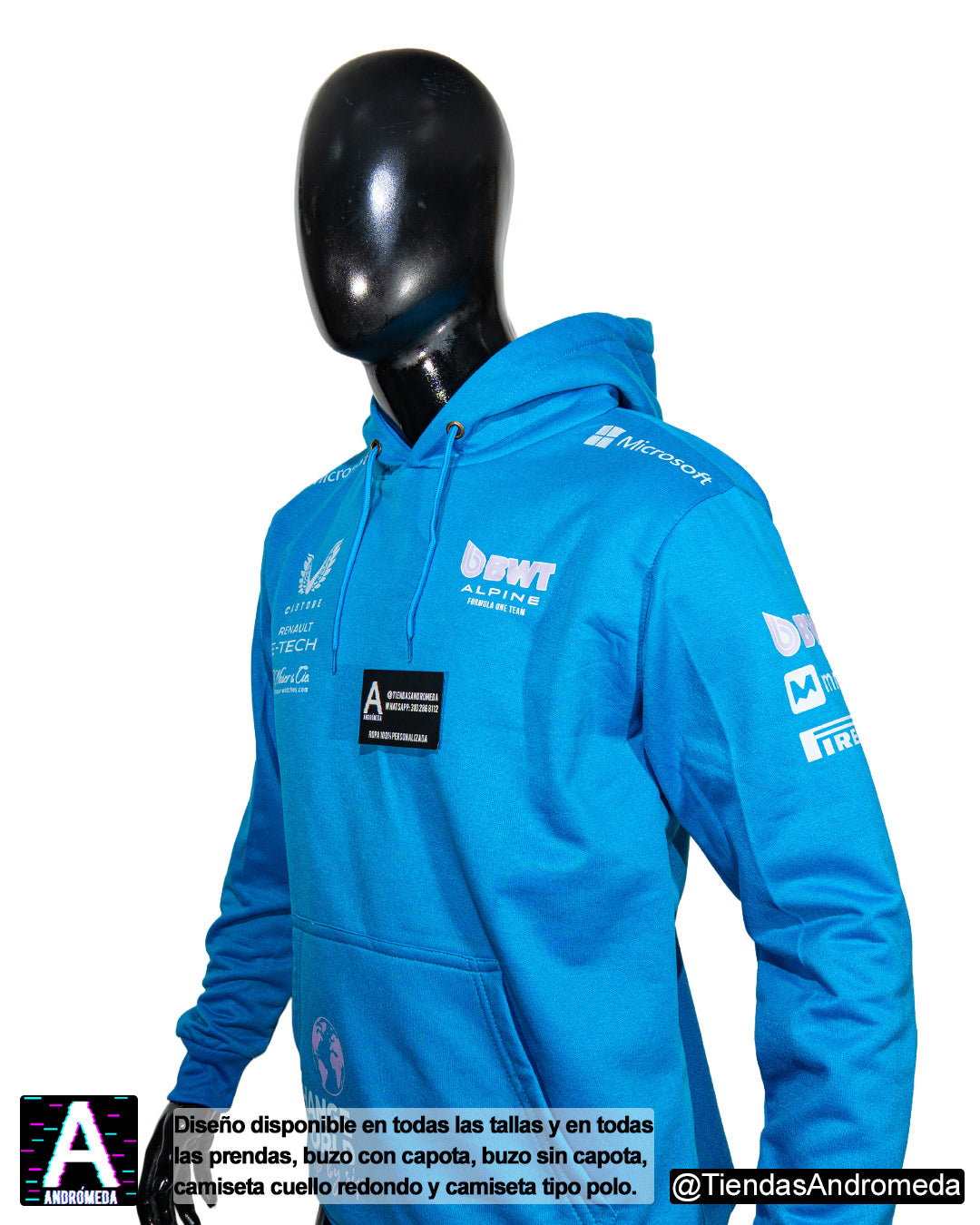 Buzo con capota Alpine F1 Modelo 2025
