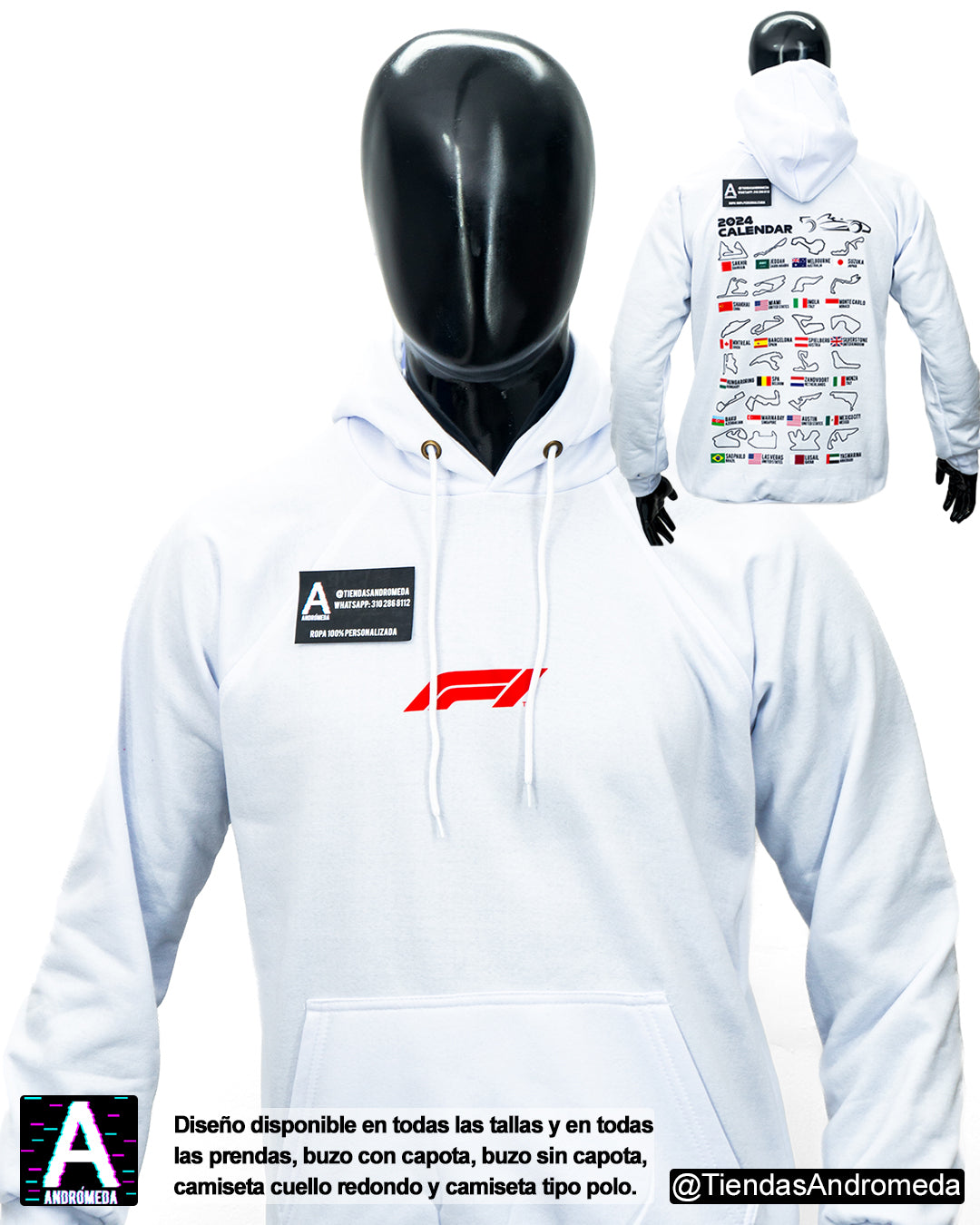 Buzo con capota Pistas F1