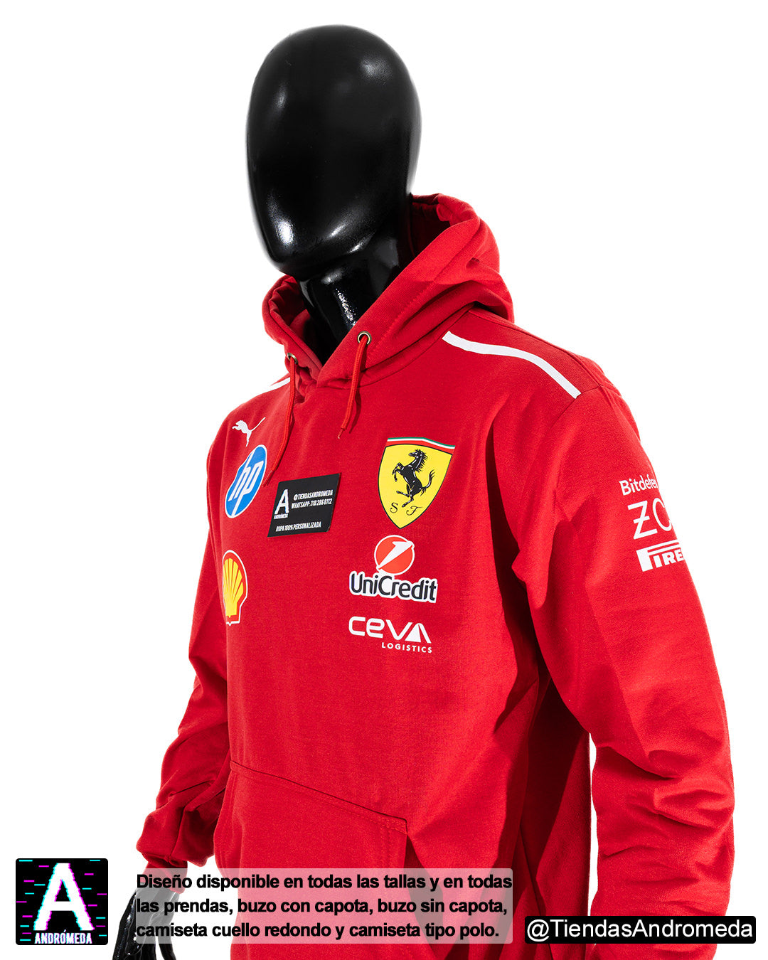 Buzo con capota Ferrari F1 Modelo 2025