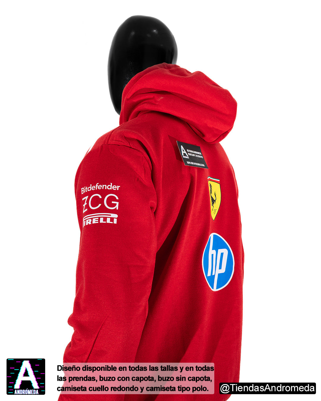 Buzo con capota Ferrari F1 Modelo 2025