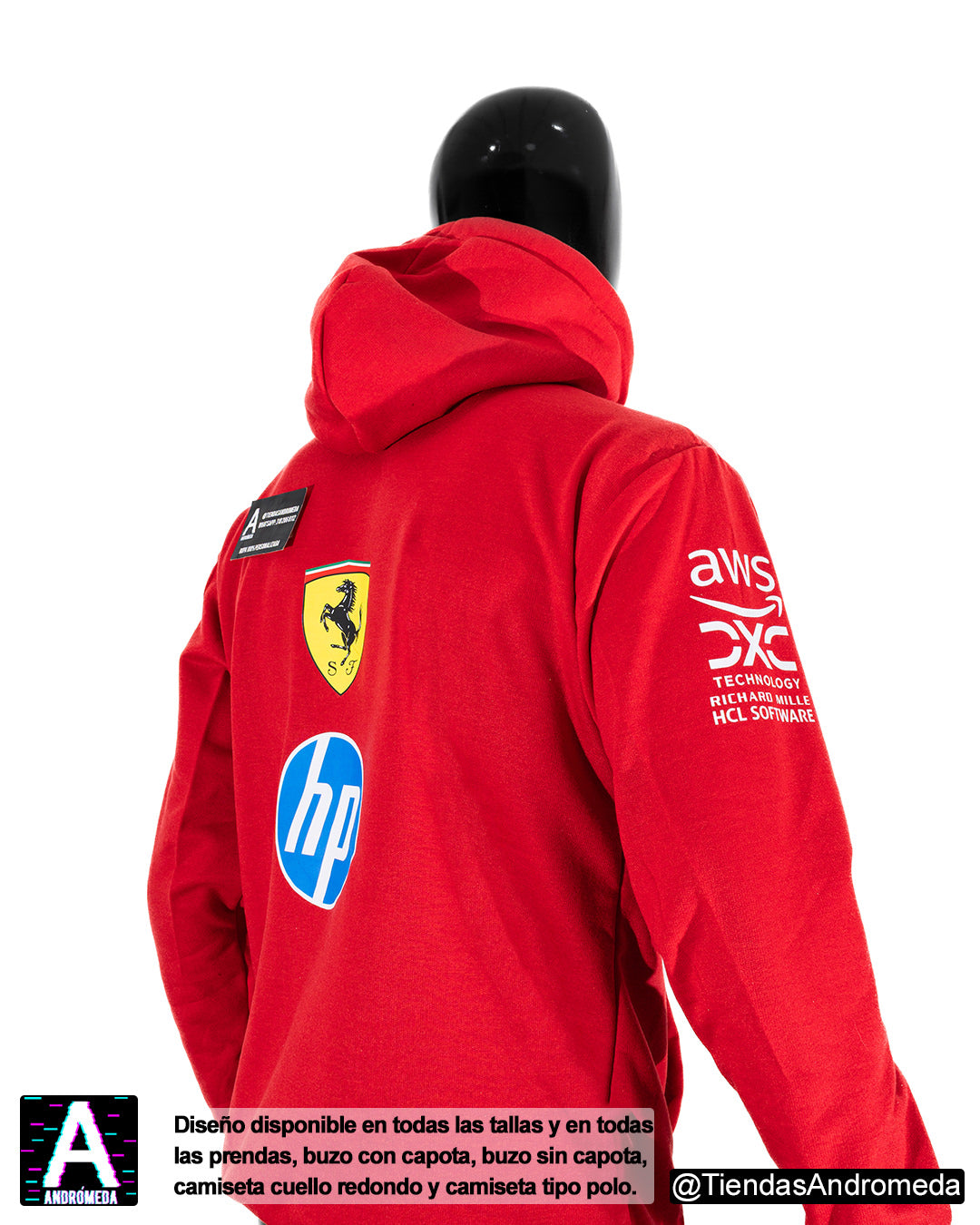 Buzo con capota Ferrari F1 Modelo 2025