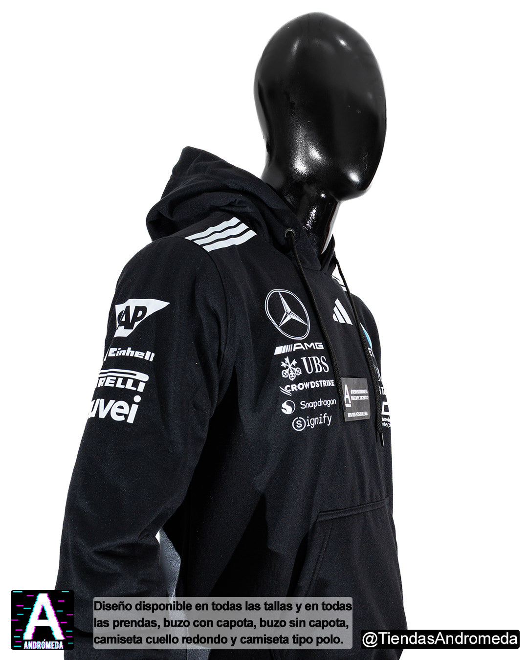 Buzo con capota Mercedes Benz F1 Modelo 2025