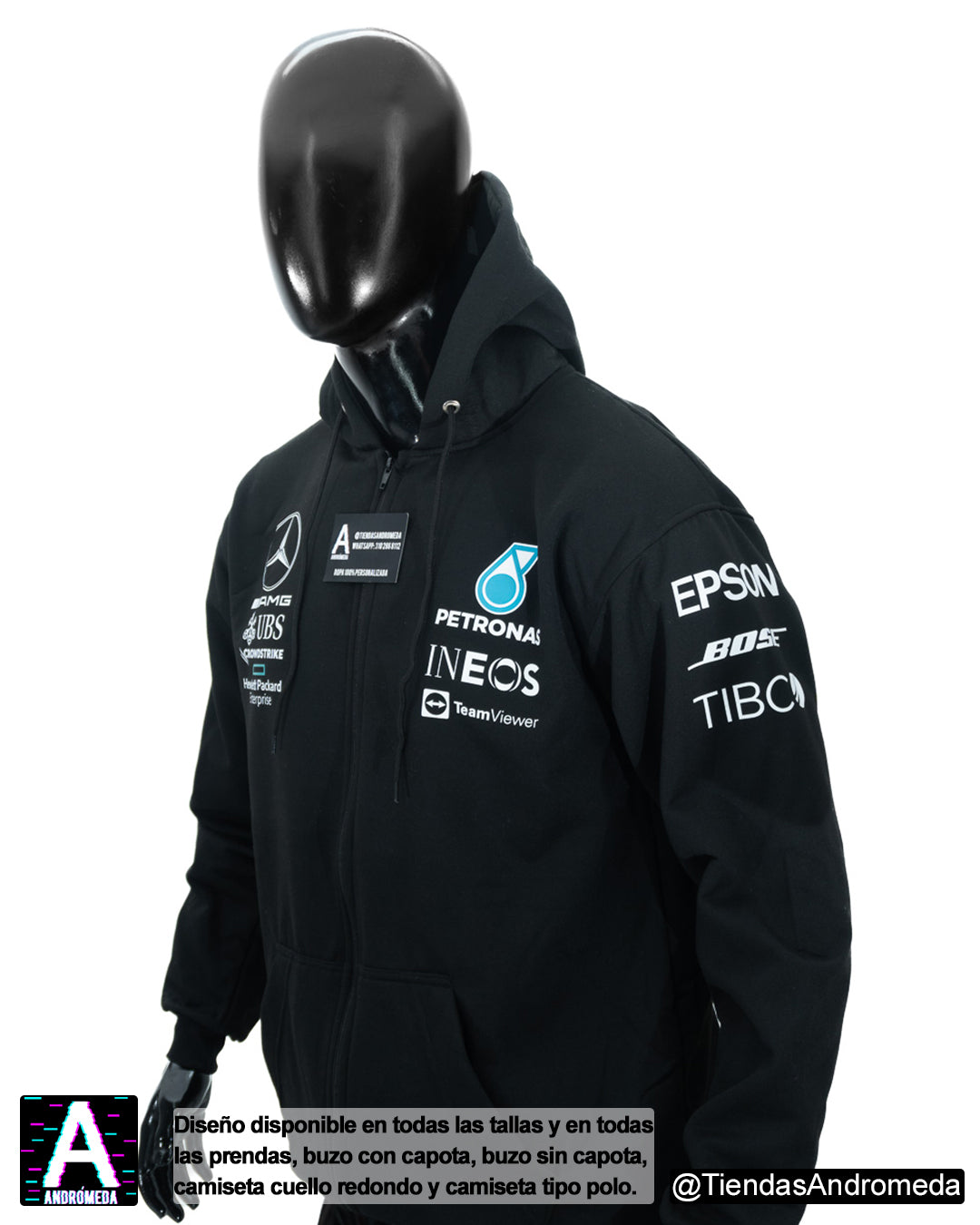 Chaqueta con capota Mercedes Benz F1