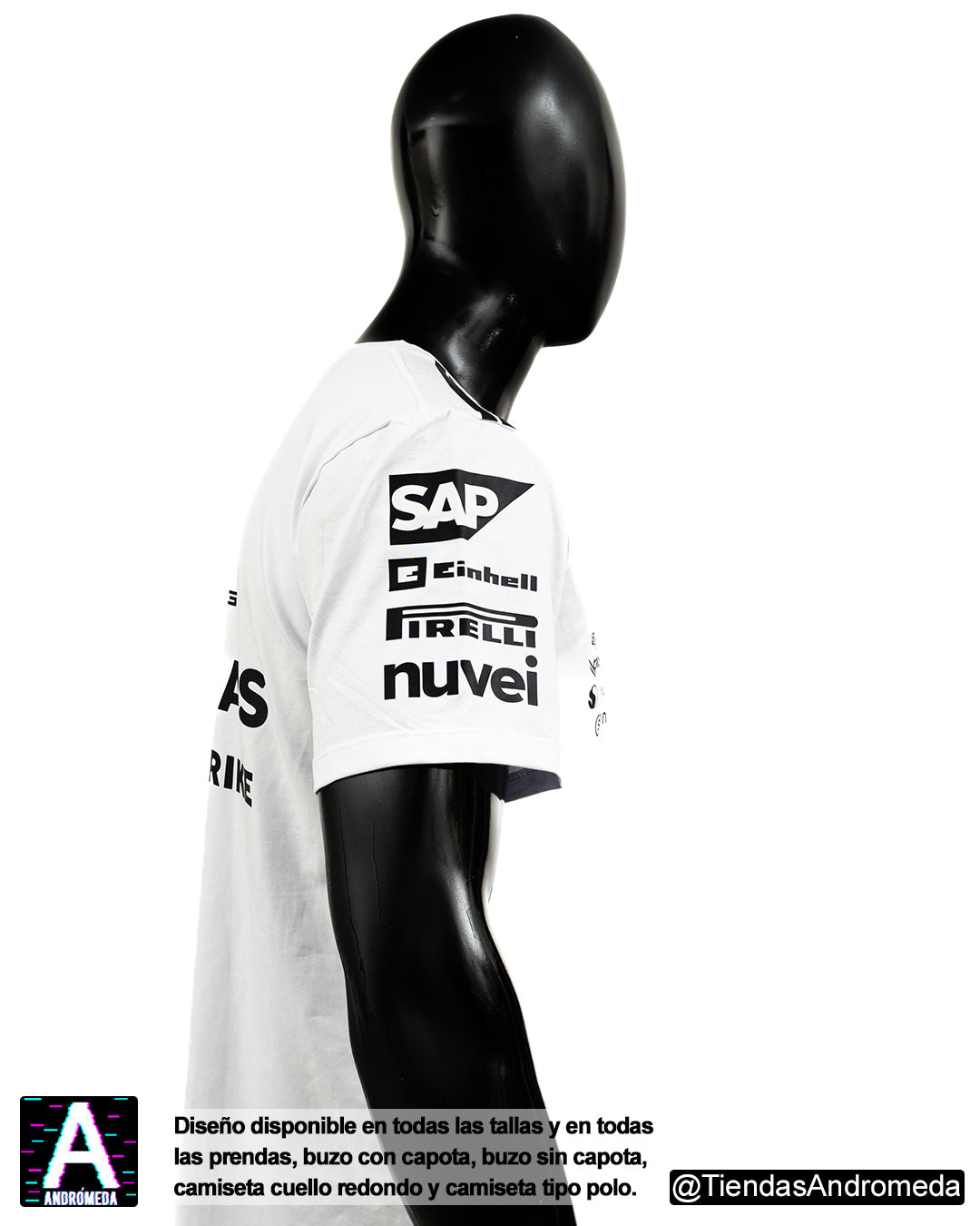 Camiseta Mercedes Benz F1 Blanca 2025
