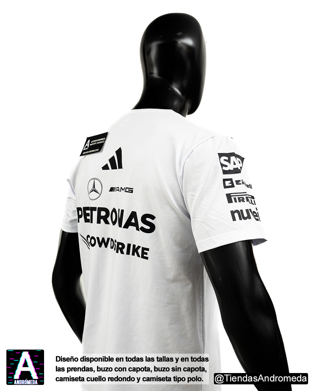 Camiseta Mercedes Benz F1 Blanca 2025