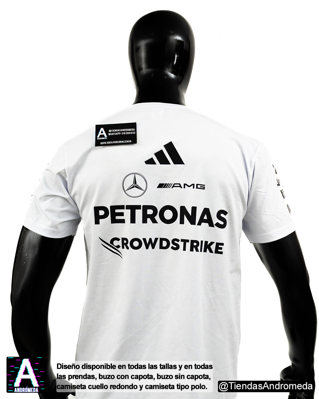 Camiseta Mercedes Benz F1 Blanca 2025