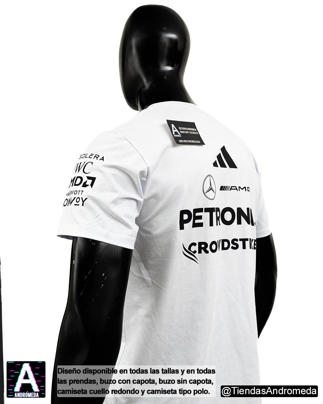 Camiseta Mercedes Benz F1 Blanca 2025