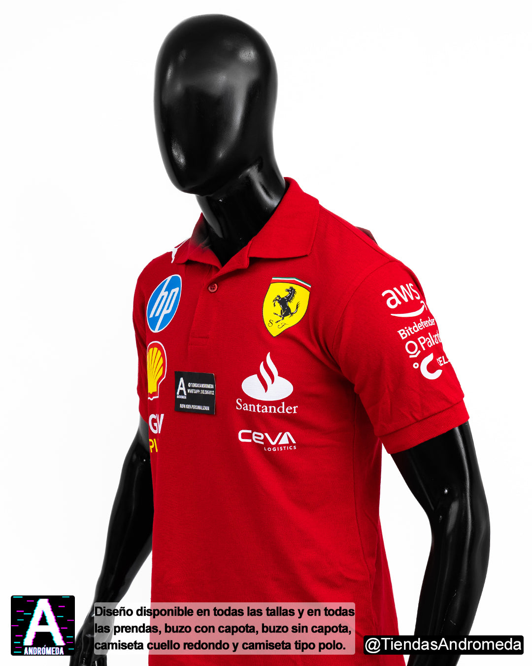 Camiseta tipo polo Ferrari F1