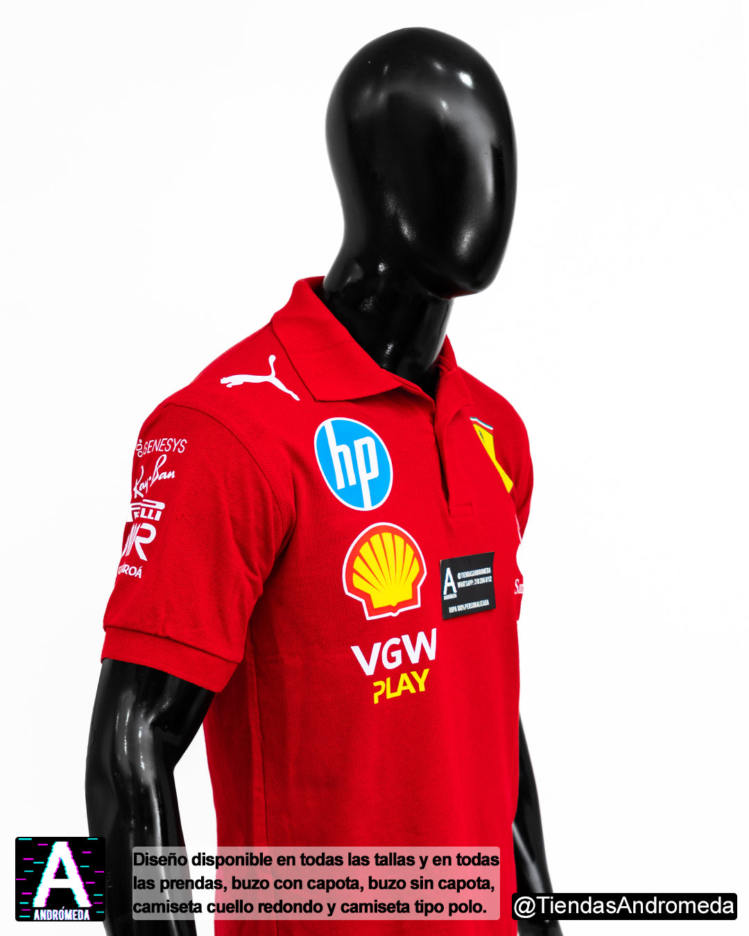 Camiseta tipo polo Ferrari F1