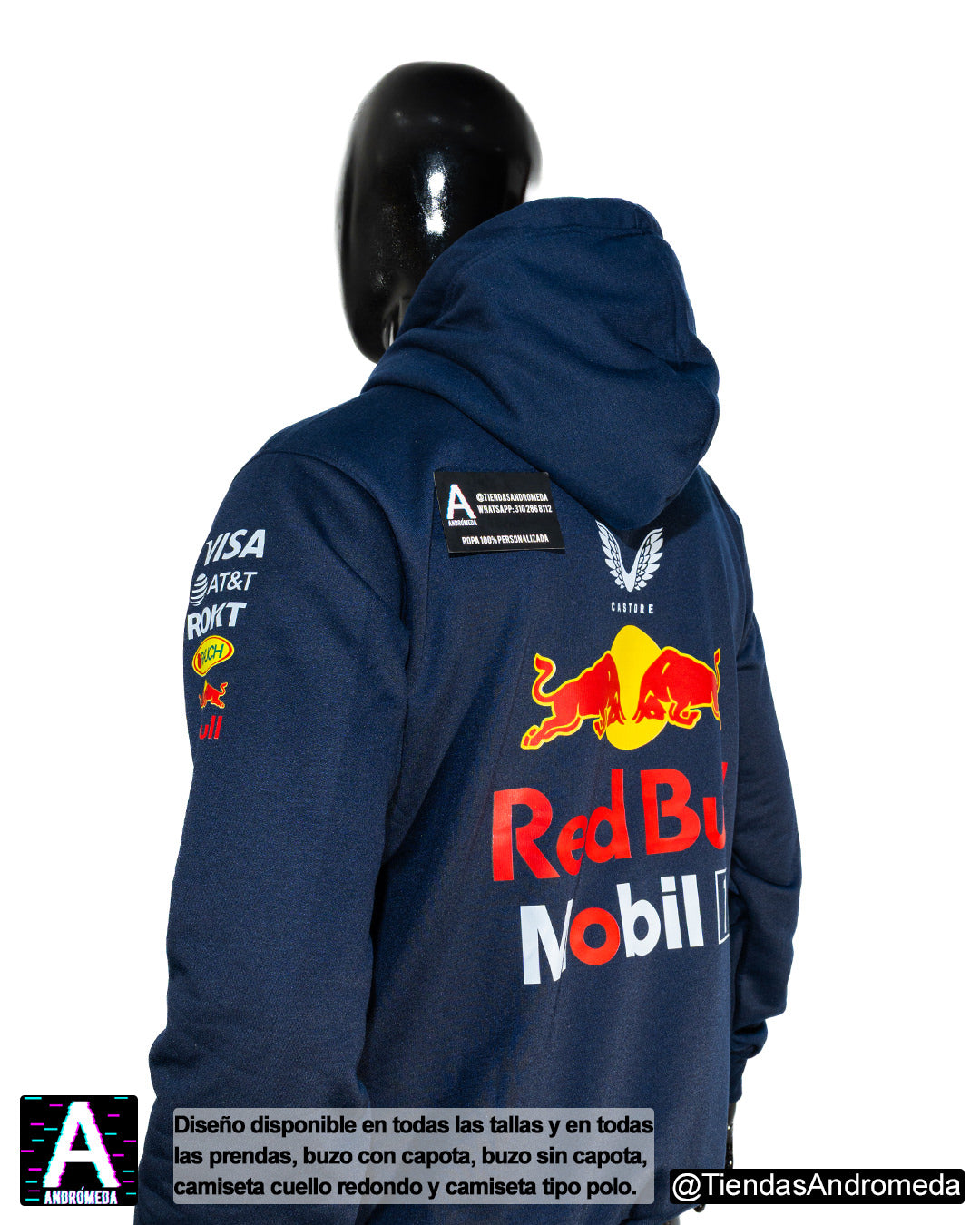 Buzo con capota Red Bull F1 Modelo 2025