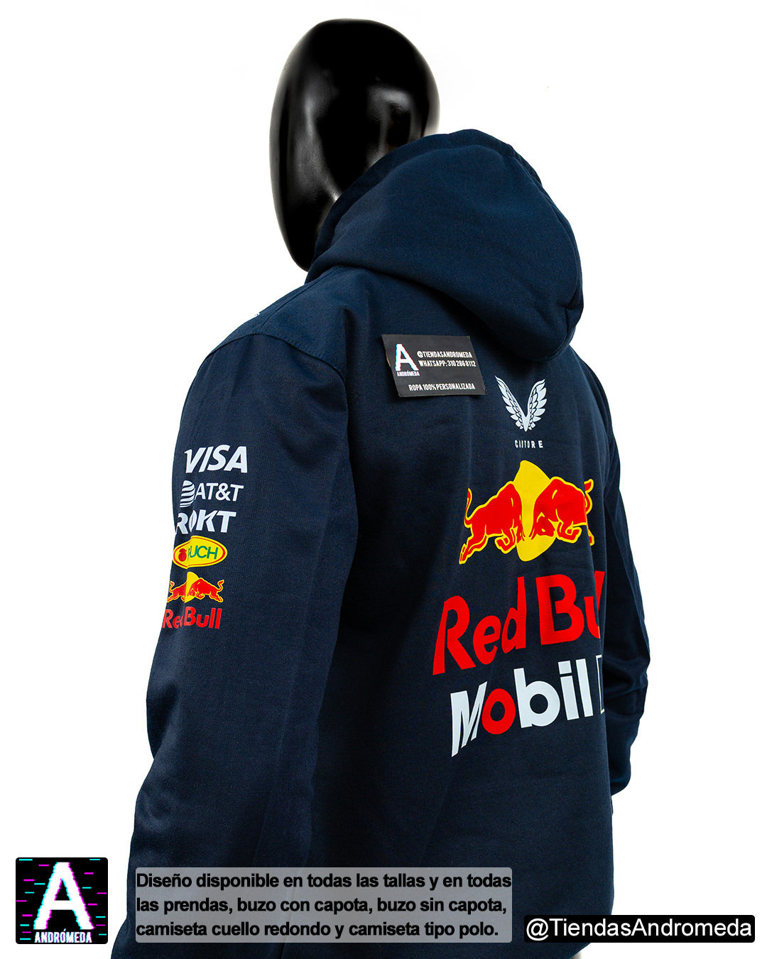Buzo con capota Red Bull F1 Modelo 2025