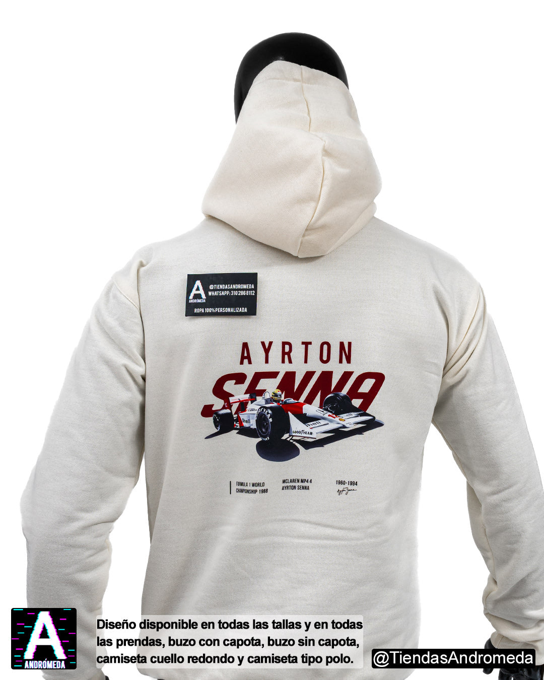 Buzo con capota Ayrton Senna F1