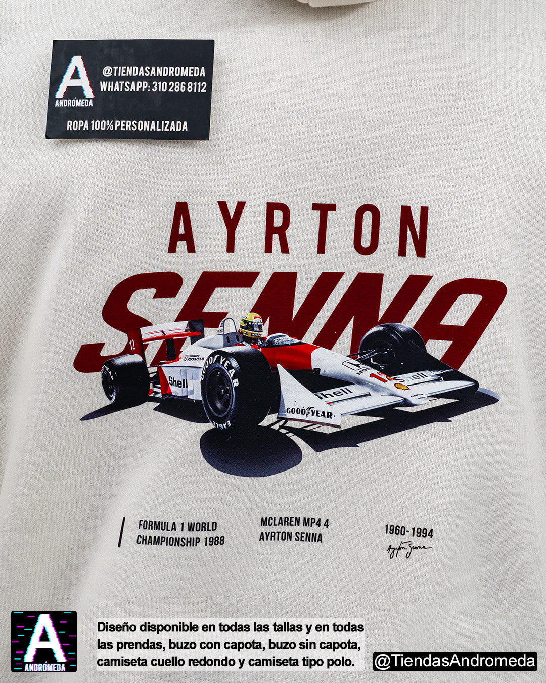 Buzo con capota Ayrton Senna F1