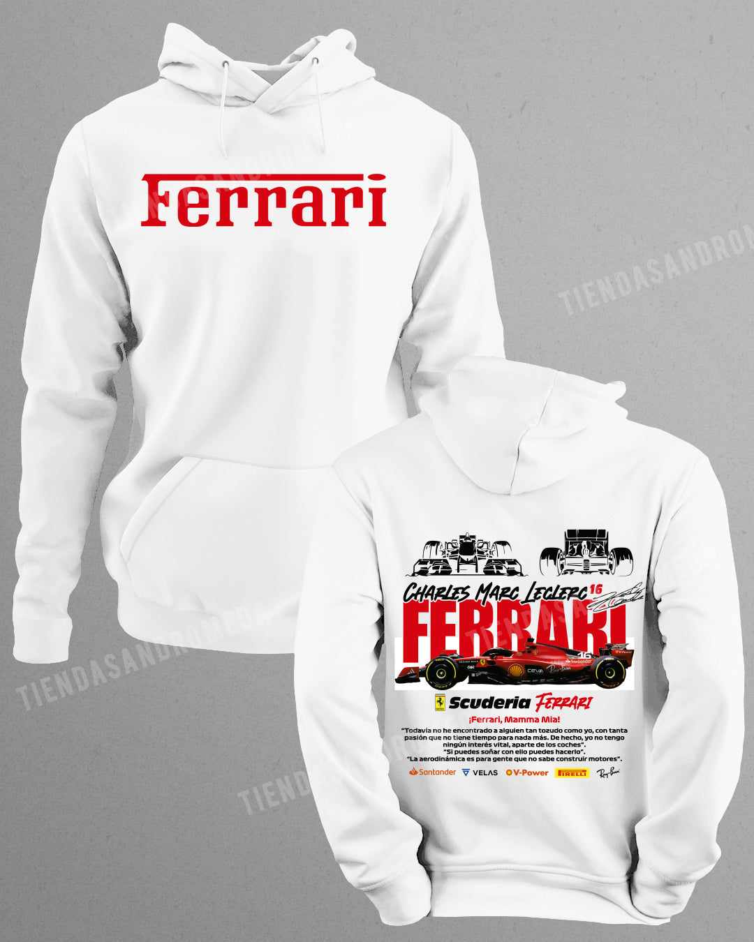 Buzo con capota Ferrari F1 Charles Leclerc