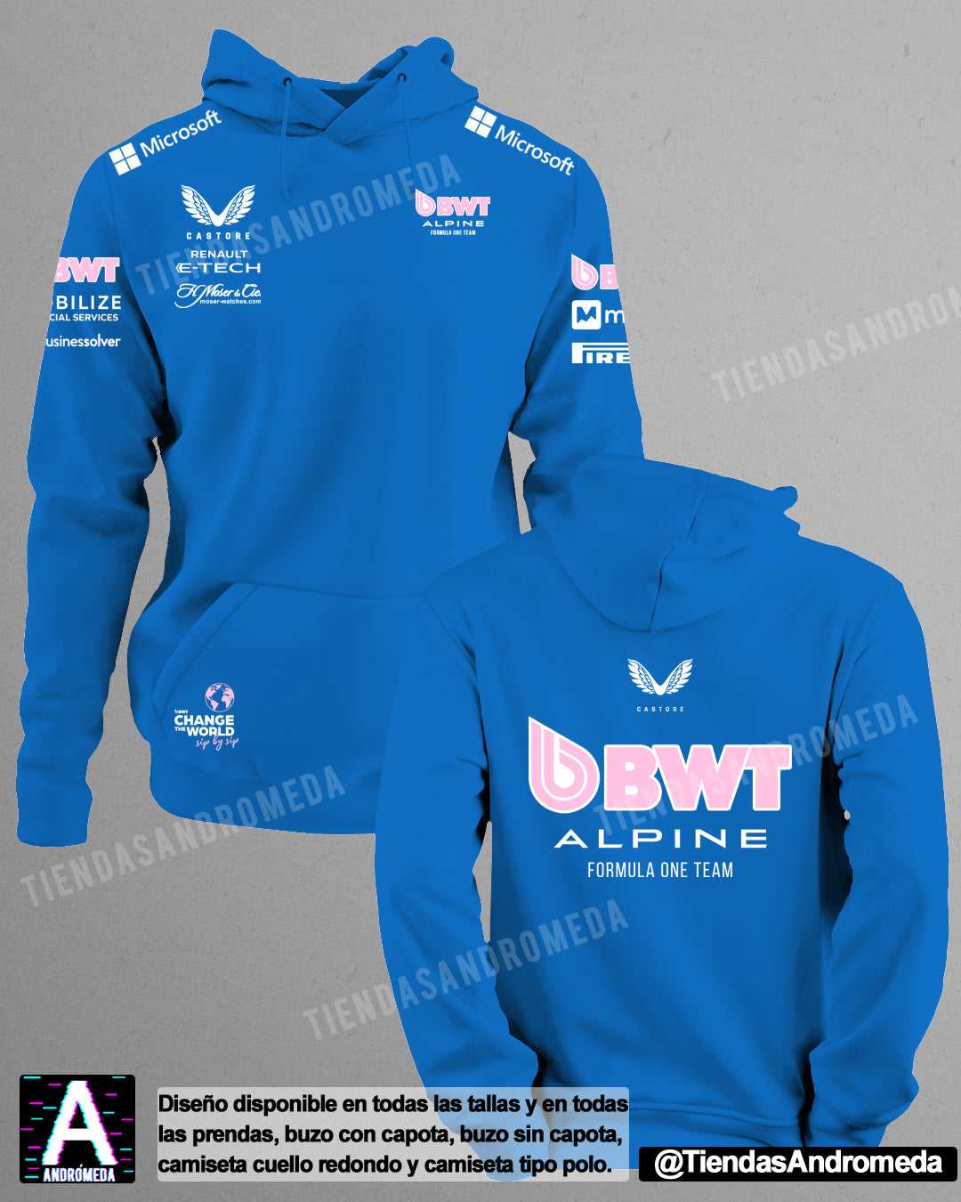Buzo con capota Alpine F1 Modelo 2025
