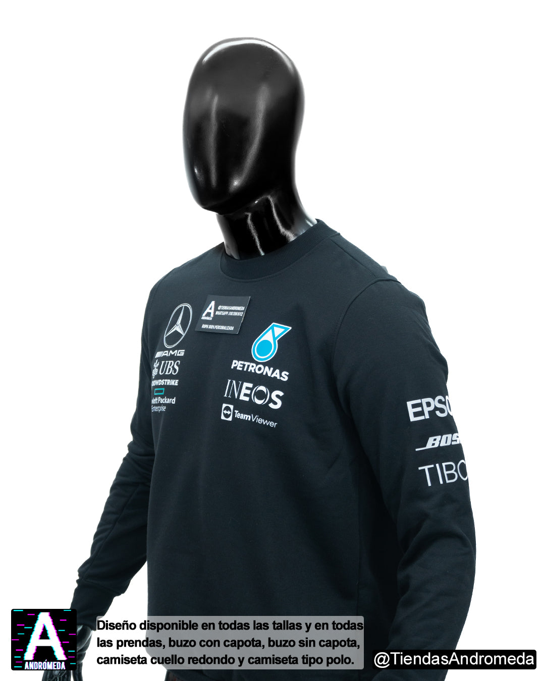 Buzo cuello redondo Mercedes Benz F1