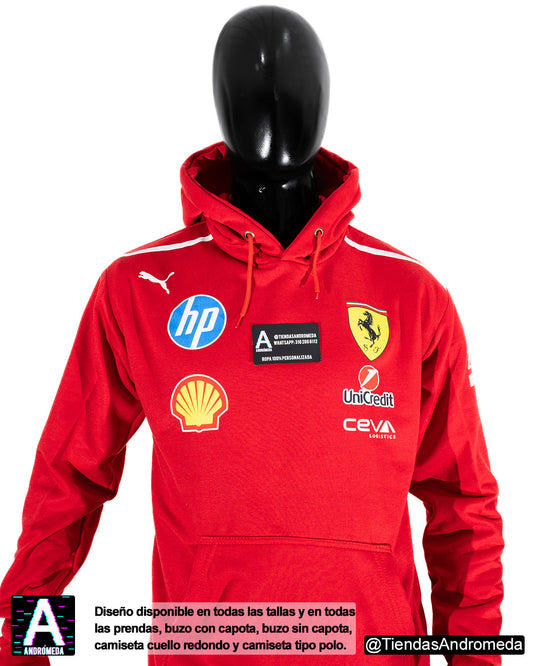 Buzo con capota Ferrari F1 Modelo 2025