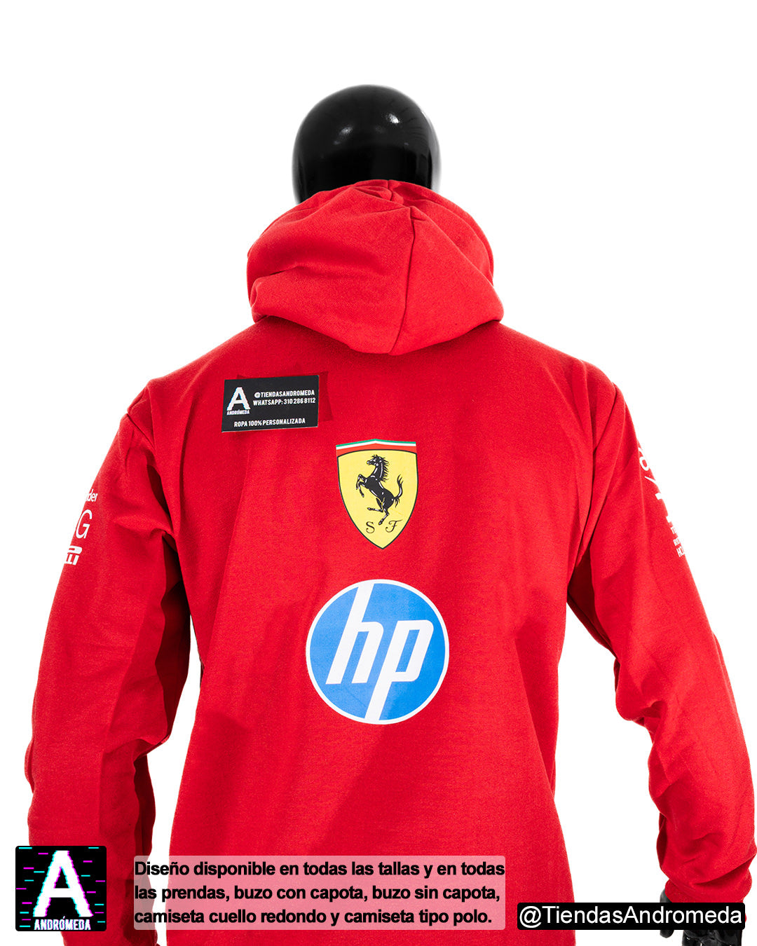 Buzo con capota Ferrari F1 Modelo 2025