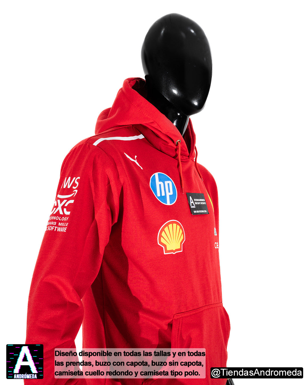 Buzo con capota Ferrari F1 Modelo 2025