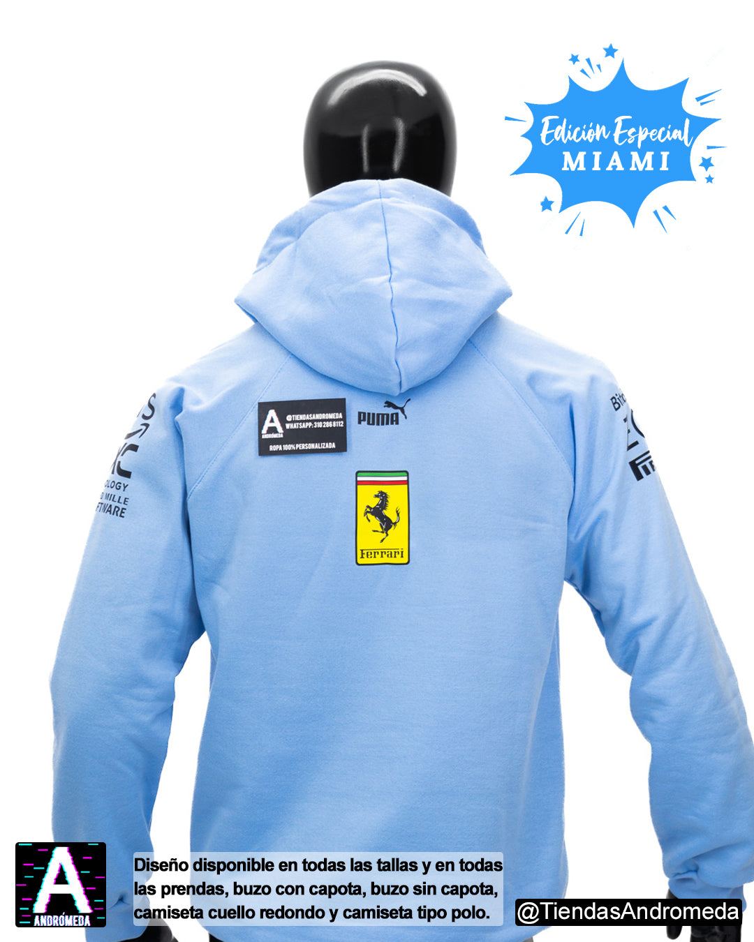 Buzo con Capota Ferrar F1 edición Miami