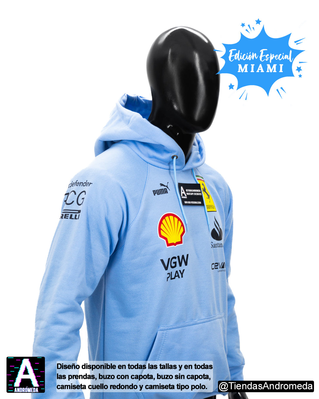 Buzo con Capota Ferrar F1 edición Miami