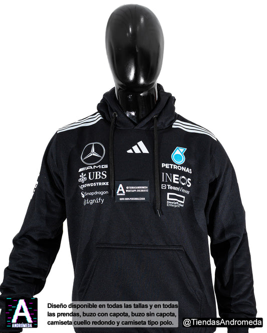 Buzo con capota Mercedes Benz F1 Modelo 2025