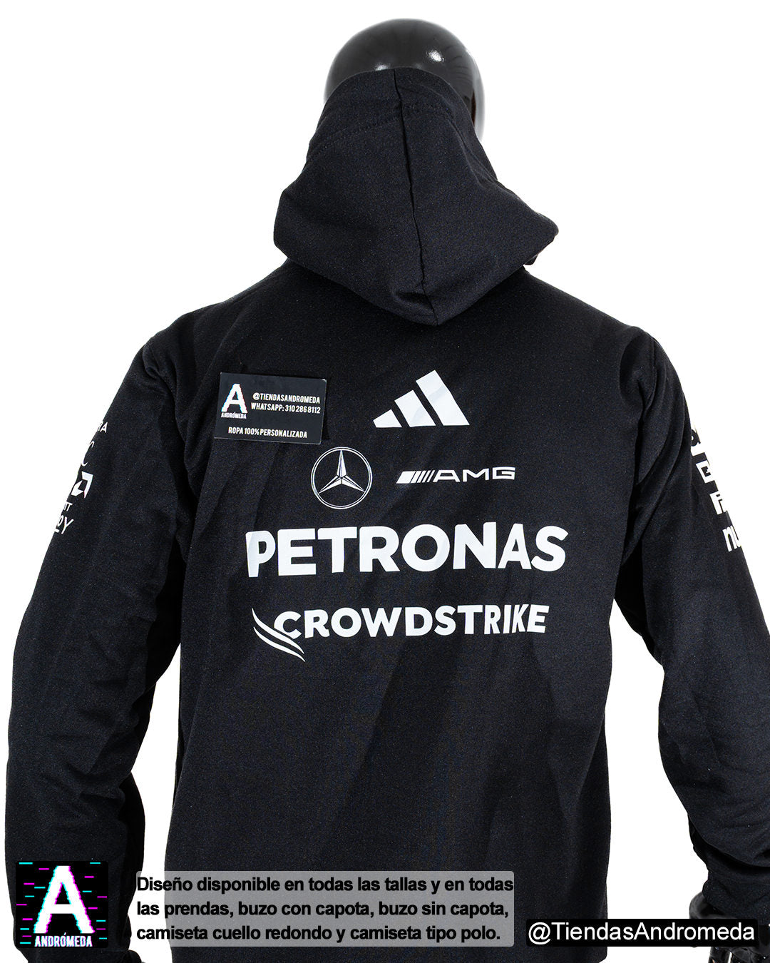 Buzo con capota Mercedes Benz F1 Modelo 2025