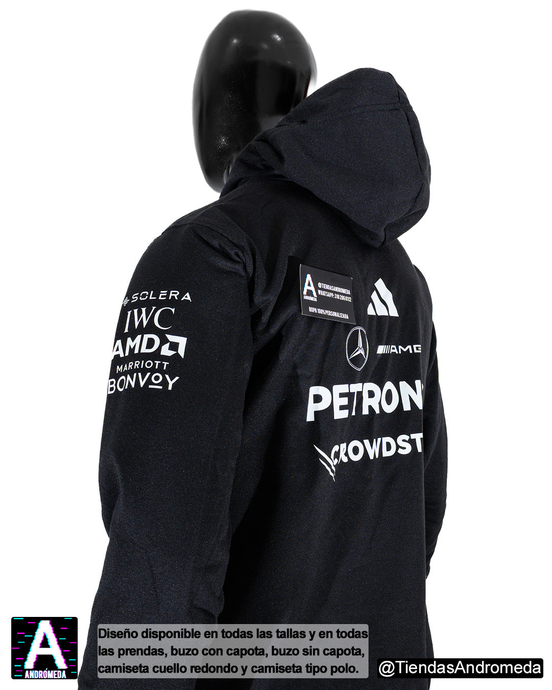 Buzo con capota Mercedes Benz F1 Modelo 2025
