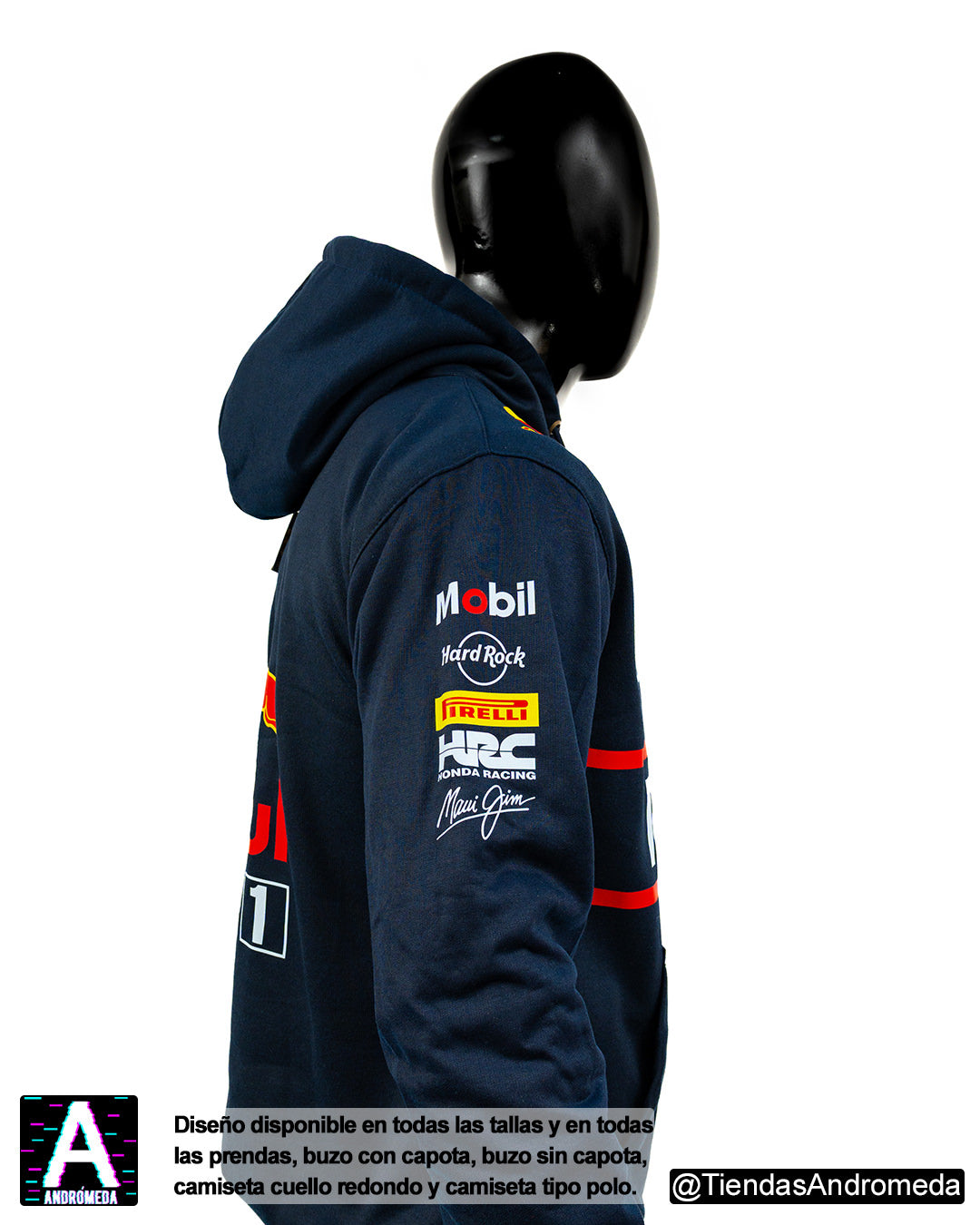 Buzo con capota Red Bull F1 Modelo 2025