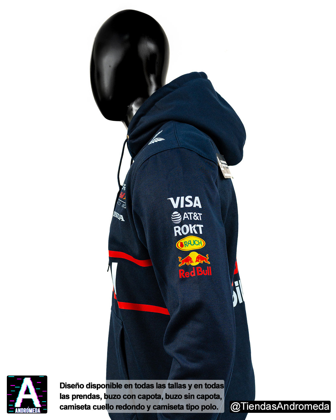 Buzo con capota Red Bull F1 Modelo 2025