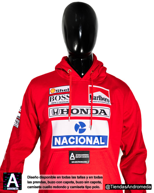 Buzo con capota Ayrton Senna F1